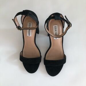 Steven Madden - Black Velvet Block Heels